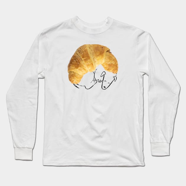 Croissant dog Long Sleeve T-Shirt by cintascotch